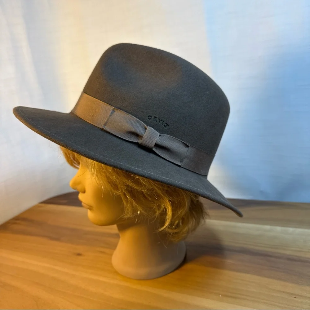 VTG Orvis Men’s Lite Felt 100%‎ Wool Packable Sz M Brown Fedora Hat USA Preppy